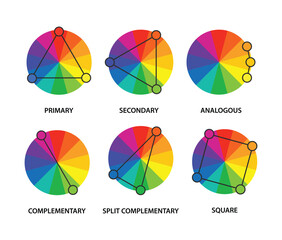 Visual graphic of analogous color scheme for design harmony