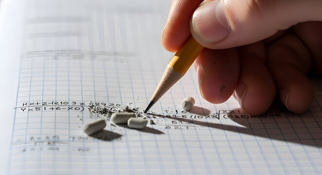 Solving Math Problems with Pencil and Eraser - Powered by Adobe