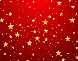 Festive red background with gold stars