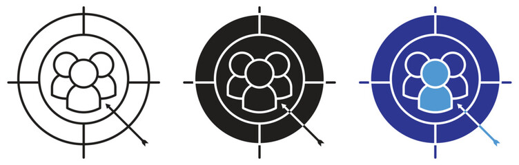 Leads icon set multiple style collection