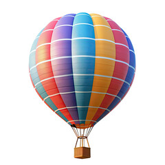 Fototapeta premium Colorful hot air balloon against black background (3)