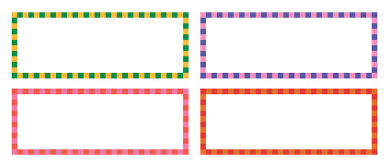 Design set line strip frame unique design isolated