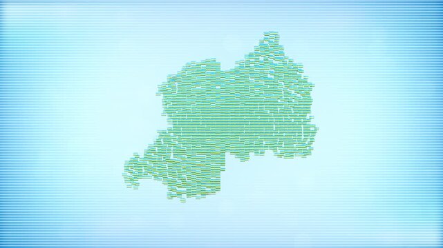Rwanda Flags zooming in and Forming the country border map intro which is useful for news, political events, sports intros and presentation.