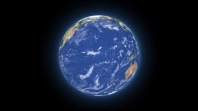 Earth Globe Rotation Animation. Realistic rotating Earth globe animation showing continents and oceans in smooth motion. Ideal for global presentations, news intros, environmental videos, - Powered by Adobe