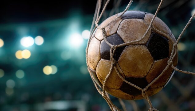 Soccer Goal Night Stadium Game Victory Celebration