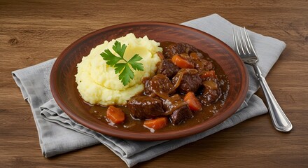 (Slow-cooked Flemish carbonnade with vegetables)