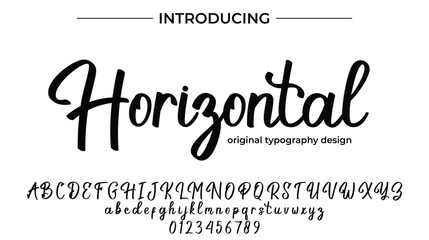 Horizontal - Elegant Script Font for Smooth Handwritten Design and Creative Typography