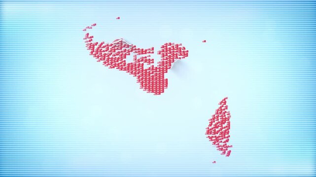 Tonga Flags zooming in and Forming the country border map intro which is useful for news, political events, sports intros and presentation.