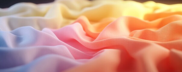 Obraz premium Abstract colorful fabric texture pastel gradient waves