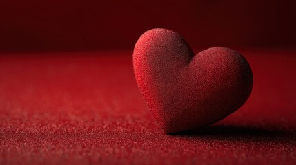 Obraz premium Red heart shaped object on red background