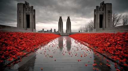 Poppies at the Vimy Memorial: A Remembrance