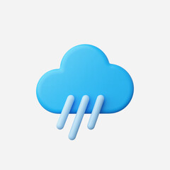 3d Realistic Rainy icon vector Illustration