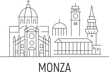 Monza City Line Draw Simple Minimalist