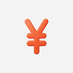Obraz premium 3d Realistic Yen icon vector Illustration