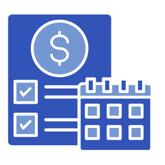 Multi-Year Budget  Icon Element For Design