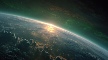 Earths sunrise from space