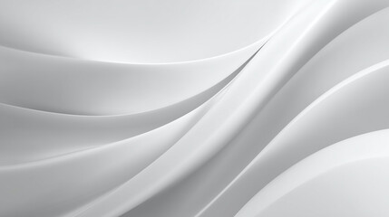 AI-generated image of smooth white abstract waves background