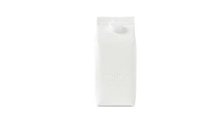 Blank White Milk Carton Packaging Mockup - Perfect for Your Brand