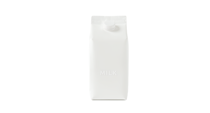 Blank White Milk Carton Packaging Mockup - Perfect for Your Brand