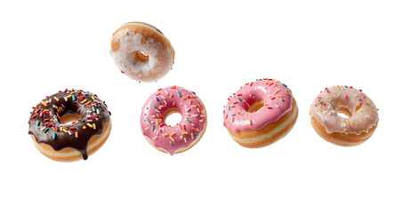 Delicious Donuts Assorted Flavors Sprinkles, Perfect Treat!