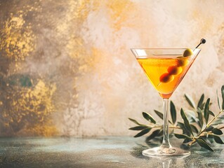 Cocktail Glass on Table