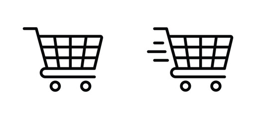 Shopping cart icon vector	