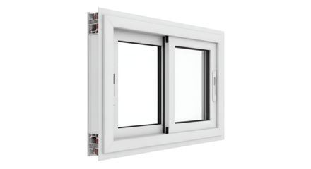 White Sliding Window Frame Demonstrates Modern Architecture and Home Improvement Design