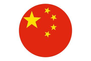round China flag vector 
