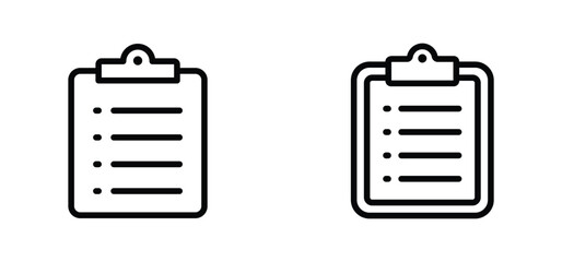Obraz premium Clipboard icon. clipboard line icon vector
