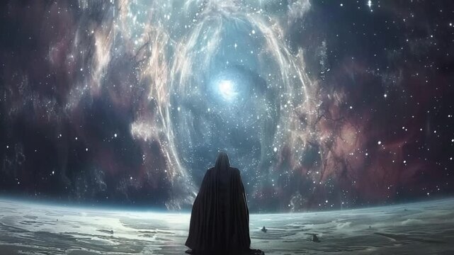 Dimension Gatekeeper Standing Before Giant portal 4K Videos