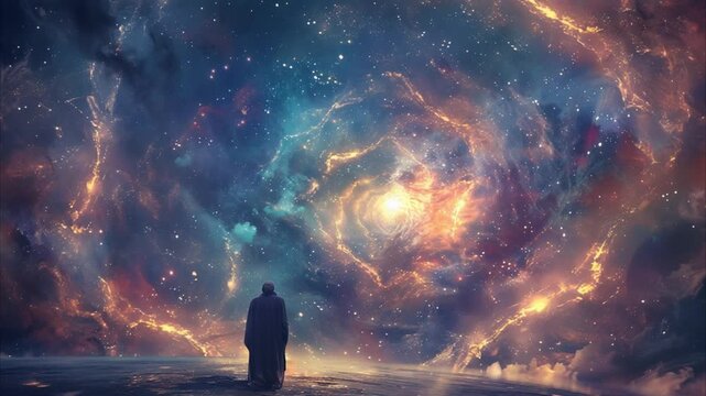 Dimension Gatekeeper Standing Before Giant portal 4K Videos