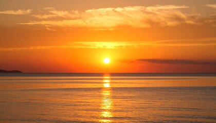 Fototapeta premium Sunset over calm ocean (1)
