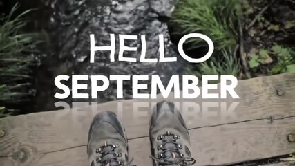 Hello September: Hiking Boots on Trail Bridge