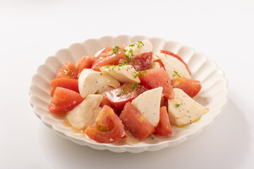 トマト　クリームチーズあえ