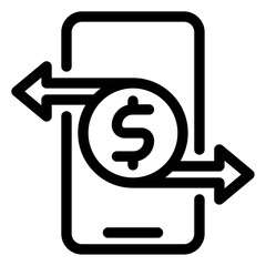 mobile banking transfer icon