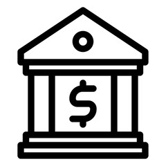 bank with dollar sign icon