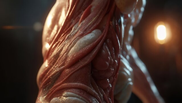 Ecorch?: A Hyperrealistic Study of Human Torso Muscles Under Dramatic Lighting