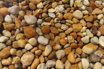 Sea stones background under water