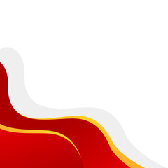 Modern Wavy Ribbon Style Border Frame Design for Presentation Template