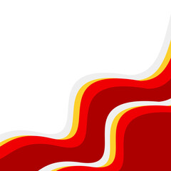 Modern Wavy Ribbon Style Border Frame Design for Presentation Template