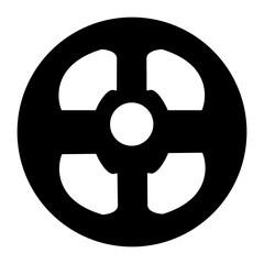 Fototapeta premium black steering wheel car vector illustration 