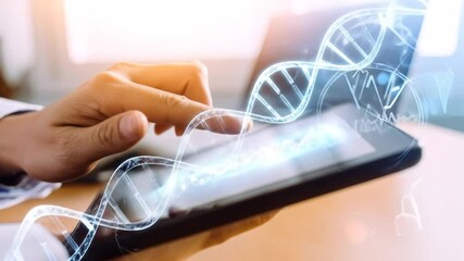 DNA analysis on digital tablet: Modern science and technology advancements for medicine - Powered by Adobe