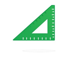 Green triangle ruler icon
