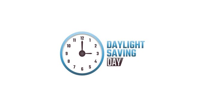 daylight saving day motion video, ideal for daylight saving day celebration