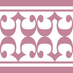 Elegant seamless ornamental pattern with abstract vintage curls in soft pink and white, ideal for textile prints, wallpaper, luxury branding, interior design, and decorative art projects.