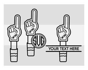 Fan Foam Fingers SVG Silhouette Bundle, Hands Up With Glove With Number One, Glove Svg, Hands Up Svg, Foam Hand Supporter, Fan Foam Fingers Png, Fan Foam Fingers Svg Images,