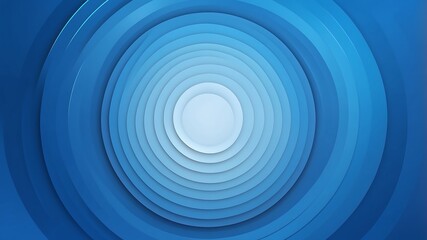 Abstract background featuring concentric blue circles creating a radial tunnel effect with a smooth gradient from dark to light, conveying depth and focus.