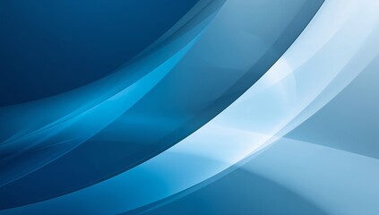 Modern abstract blue background design with smooth flowing curves and glowing light effects, suitable for corporate or technology themes