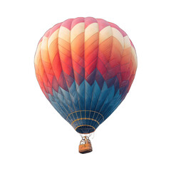 Fototapeta premium Colorful hot air balloon, sunrise flight, scenic landscape, travel poster