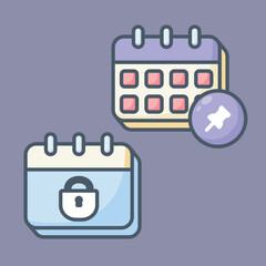 Minimal Style Important Day Calendar Symbol